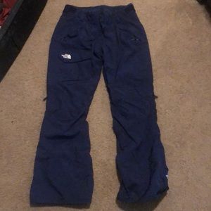 North face navy snow pants medium